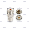 Adaptador Recto UHF-F (SO239) a Mini UHF-M para Radios Móviles VHF/UHF