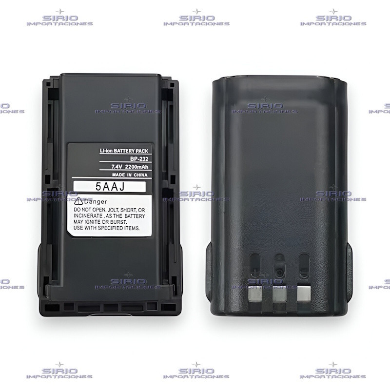 Batería para Radio Portátil ICOM IC-F14/IC-F15/IC-F16, BP-232 / Li-Ion 2000mAh