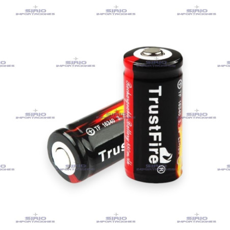 BATERIA TRUSTFIRE “FUEGO” 16340, LI-ION 3,7V - 880mAh