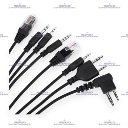 Cable RIB 8 en 1 Compatible con Radios Kenwood, Motorola, Baofeng, Vertex y Otros