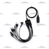 Cable RIB 8 en 1 Compatible con Radios Kenwood, Motorola, Baofeng, Vertex y Otros