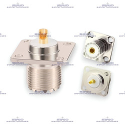 Conector de Chasis UHF-F (SO239) Compatible con Radios Móviles VHF/UHF                  loading=