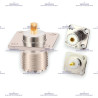 Conector de Chasis UHF-F (SO239) Compatible con Radios Móviles VHF/UHF