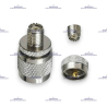 Adaptador Recto Mini UHF-F a UHF-M (PL259) para Radios Móviles VHF/UHF