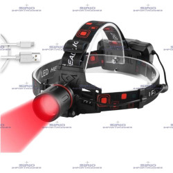 Linterna Frontal con Zoom Luz Roja | Linterna LED                  loading=