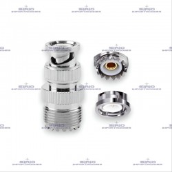 ADAPTADOR BNC-M A UHF-F(SO239), PARA ANTENA DE RADIO PORTATIL
