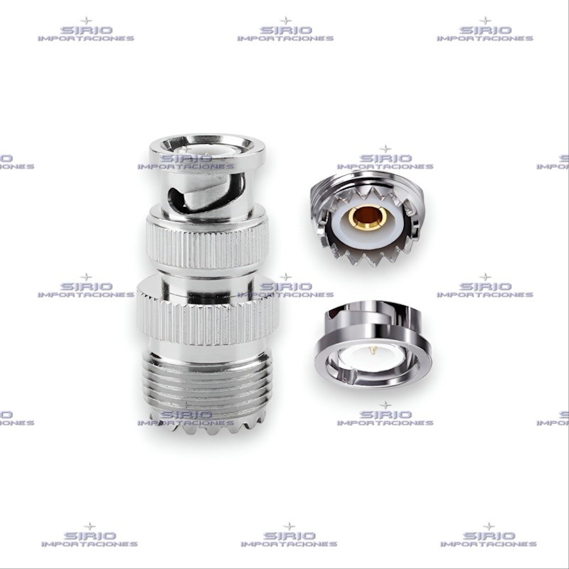 ADAPTADOR BNC-M A UHF-F(SO239), PARA ANTENA DE RADIO PORTATIL