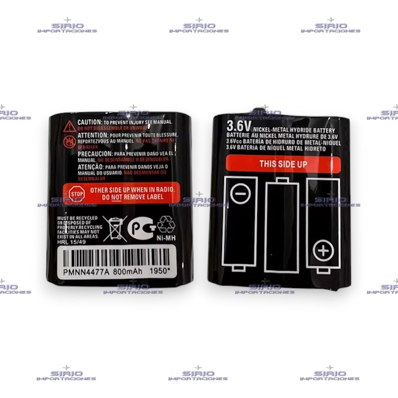 BATERIA PARA TALKABOUT MOTOROLA T62/82C NI-MH 1500MAH / PMNN4477A