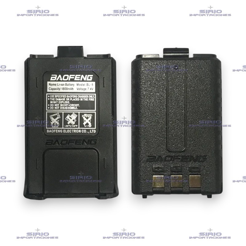 BATERIA PARA RADIO PORTATIL BAOFENG UV-5R, BL-5 / LI-ION 1800mAh