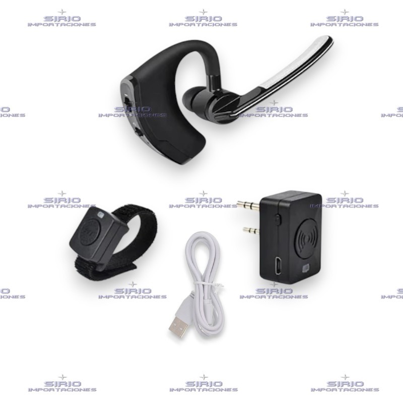 MICRÓFONO MANOS LIBRES CON BLUETOOTH PARA RADIO PORTÁTIL KENWOOD Y OTROS